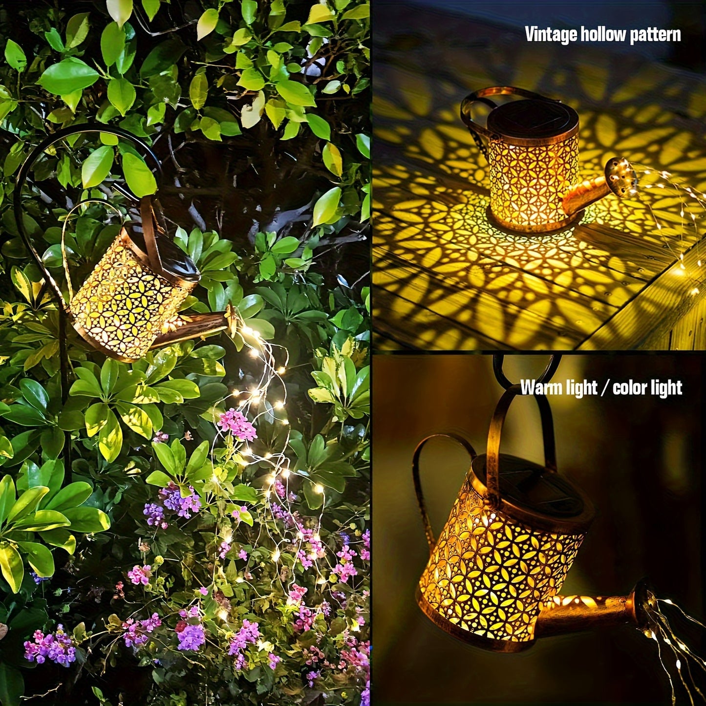 Solar Watering Can Garden Lights