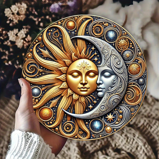 Sun and Moon Aluminum Wall Art